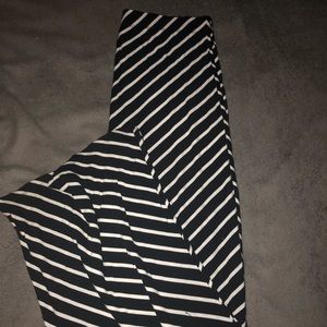 Navy Blue & White Maxi Skirt